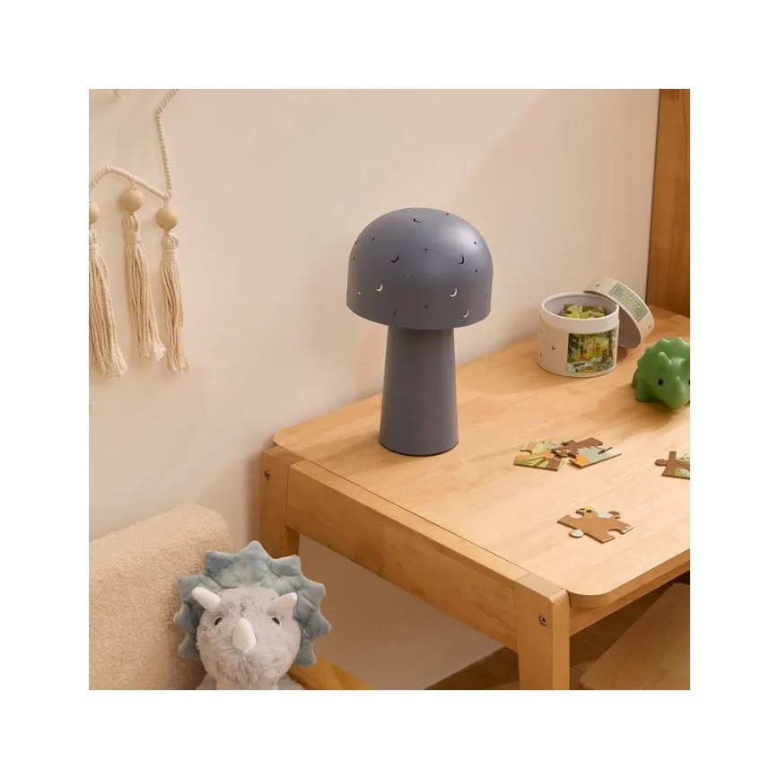 Atmosphera - Otroška namizna lučka STARRY MUSHROOM 1xE14/25W/230V modra