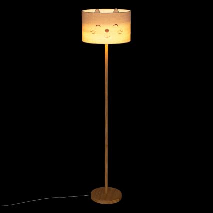 Atmosphera - Otroška talna svetilka FÉLIX 1xE27/40W/230V mačka