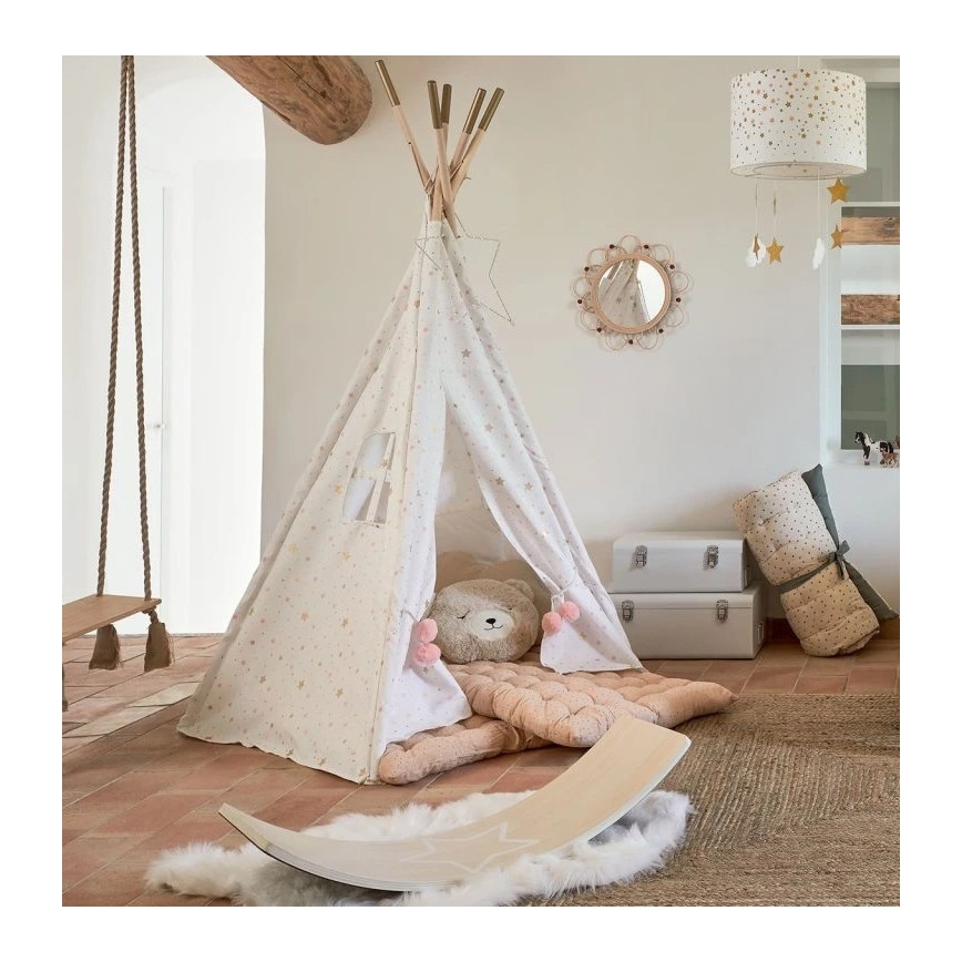 Atmosphera - Otroško stensko ogledalo CAMPAIN, premer 38 cm, iz ratana