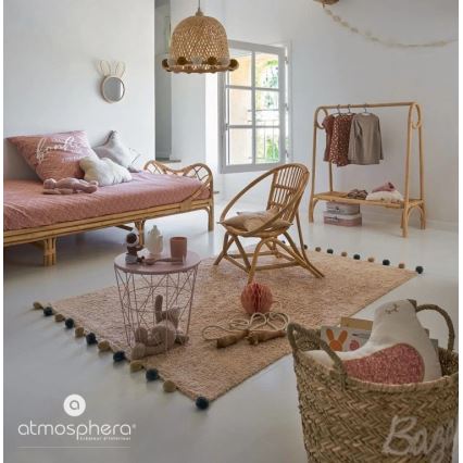 Atmosphera - Otroško stensko ogledalo RABBIT 37x24 cm iz bambusa