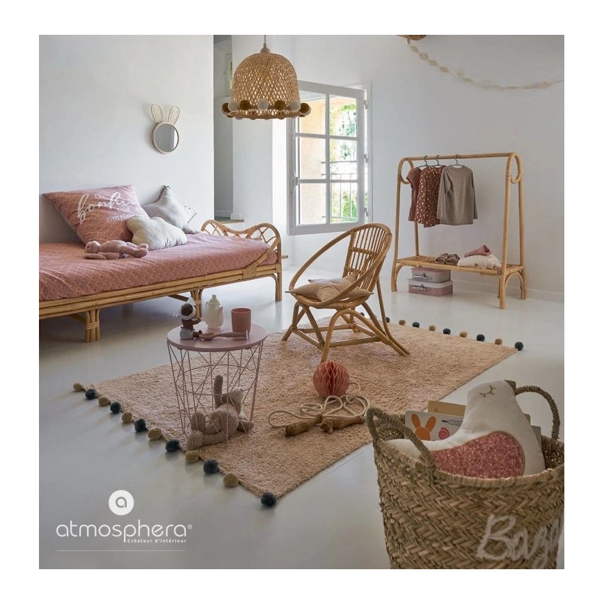 Atmosphera - Otroško stensko ogledalo RABBIT 37x24 cm iz bambusa