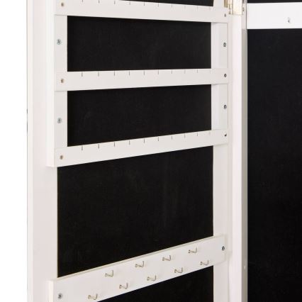 Atmosphera - Prostostoječe ogledalo z omarico za nakit LEXY 158x38 cm belo