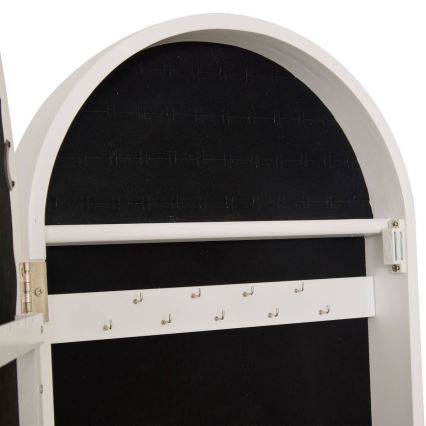 Atmosphera - Prostostoječe ogledalo z omarico za nakit LEXY 158x38 cm belo