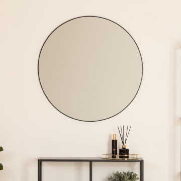 Atmosphera - Stensko ogledalo ALICE pr. 76 cm črna