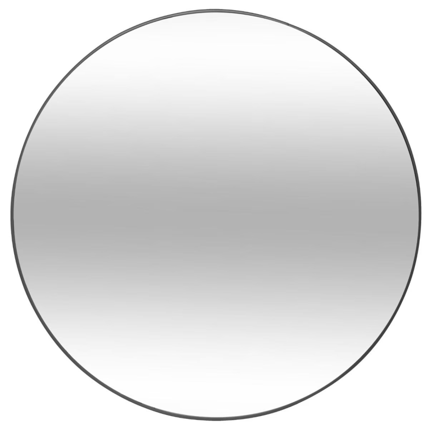 Atmosphera - Stensko ogledalo ALICE pr. 76 cm črna