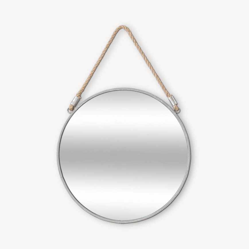 Atmosphera - Stensko ogledalo EDEN pr. 38 cm srebrna