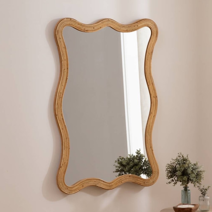 Atmosphera - Stensko ogledalo MAGGIE 100x70 cm iz ratana