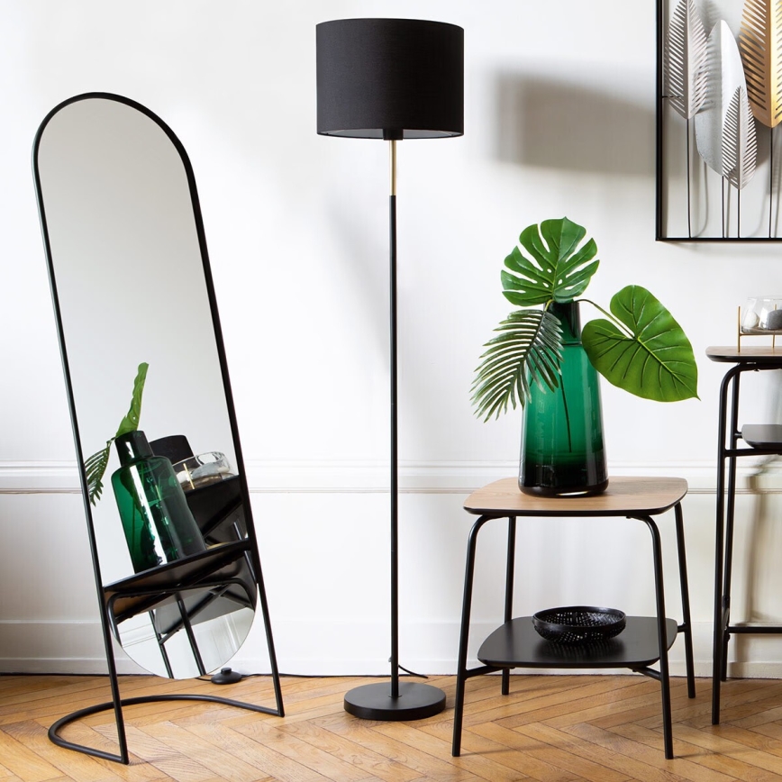 Atmosphera - Stoječe ogledalo JEF 136x39,5 cm črna