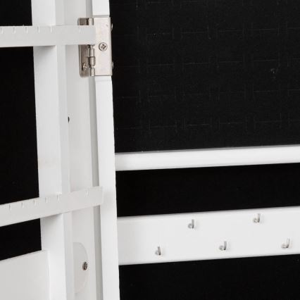 Atmosphera - Stoječe ogledalo z omarico za nakit KRISTIN 146,8 x 37 cm belo