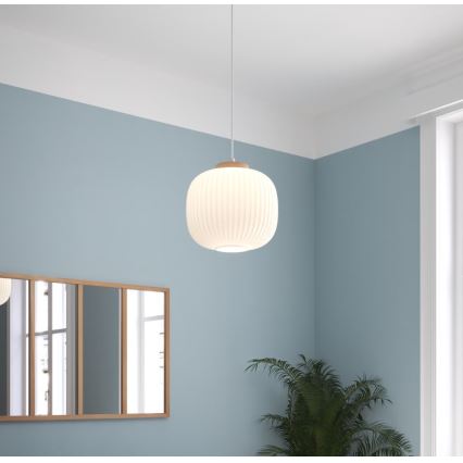 Atmosphera - Viseča svetilka na kablu TRAVIS 1xE27/25W/230V iz borovega lesa