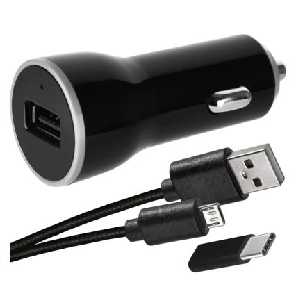 Avto polnilnik 2,1A + mikro USB kabel