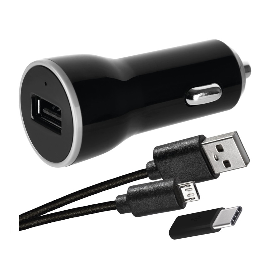 Avto polnilnik 2,1A + mikro USB kabel