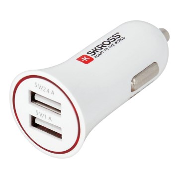 Avto polnilnik 2xUSB/3400mA/12-24V/5V