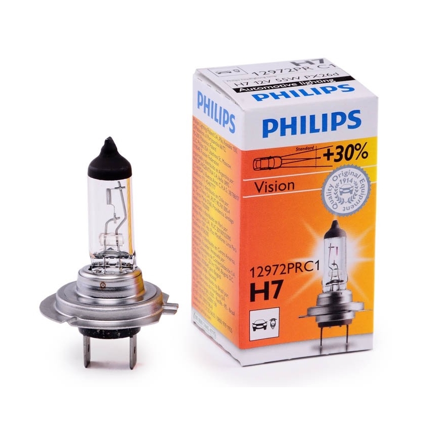 Avto žarnica Philips VISION 12972PRC1 H7 PX26d/55W/12V 3200K