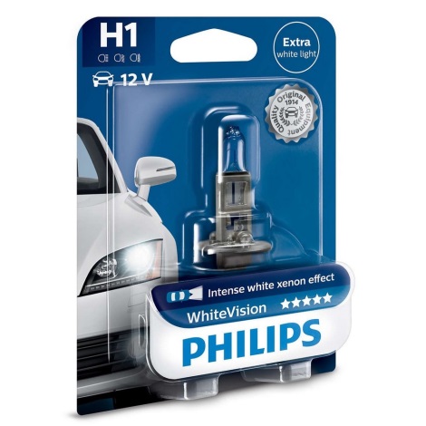 Avto žarnica Philips WHITE VISION 12258WHVB1 H1 P14,5s/55W/12V 3700K