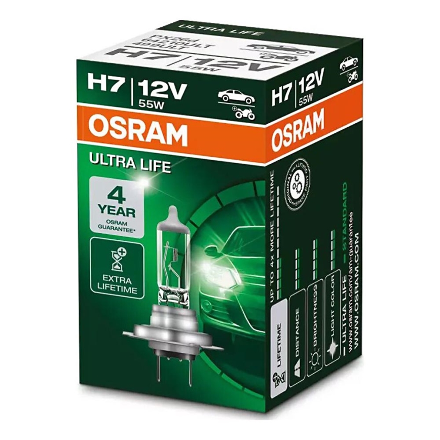 Avto žarnica ULTRA LIFE H7 PX26d/55W/12V - Osram