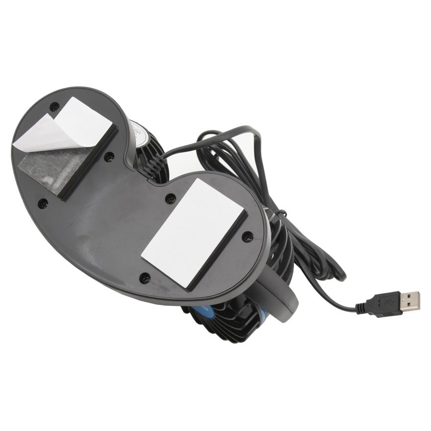 Avtomobilski ventilator na armaturni plošči z USB 3W/5V črna