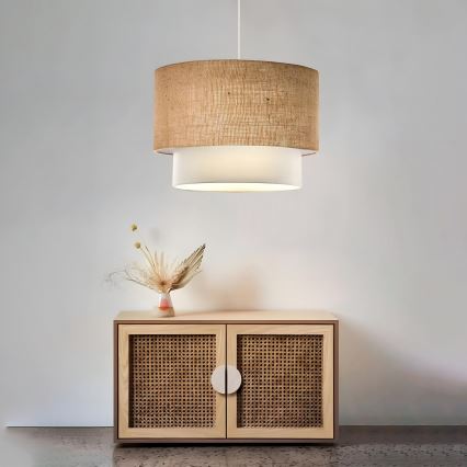 AYD 1xE27/15W/230V béžová/bílá függőlámpa