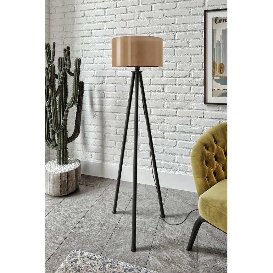 AYD stojna lampa 1xE27/40W/230V črna/rjava