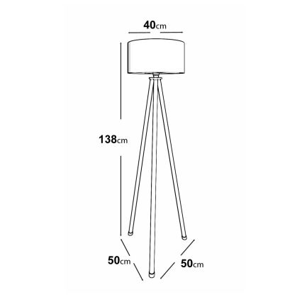 AYD stojna lampa 1xE27/40W/230V črna/rjava