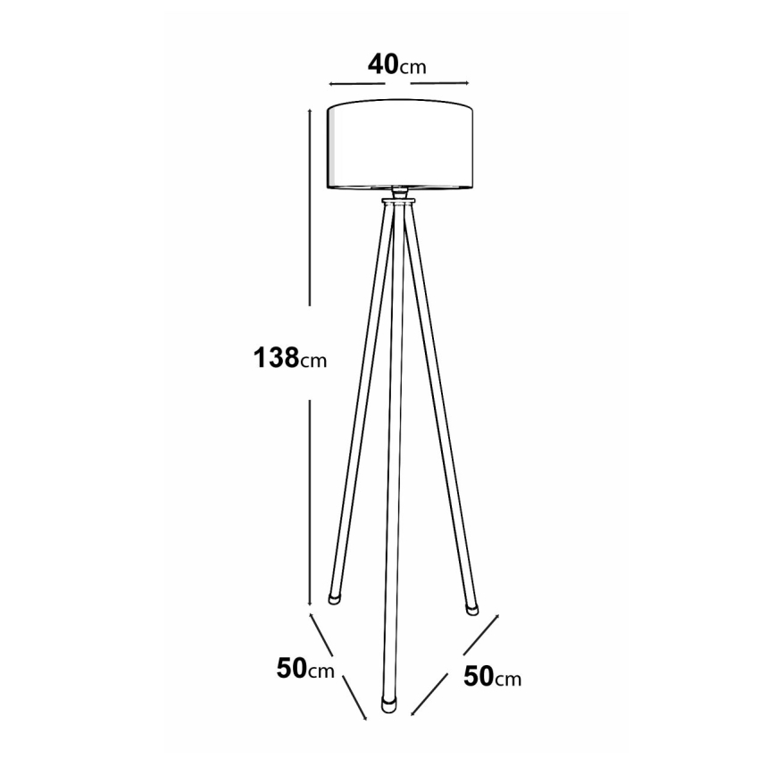 AYD stojna lampa 1xE27/40W/230V črna/rjava