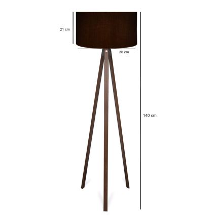 AYD Talna lampa 1xE27/40W/230V Črna/Rjava