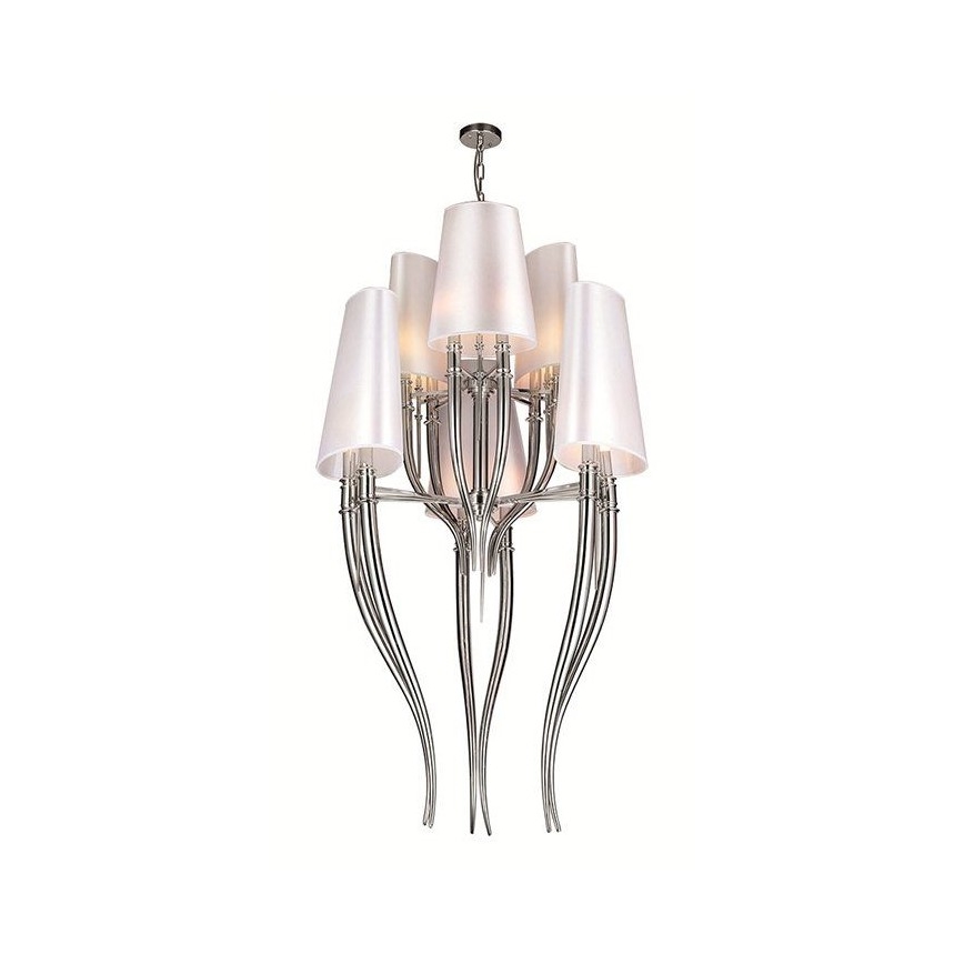 Azzardo AZ0173 - Lestenec na verigi DIABLO 12xE14/11W/230V bela