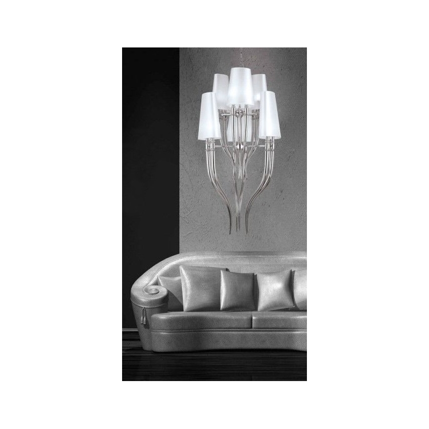 Azzardo AZ0173 - Lestenec na verigi DIABLO 12xE14/11W/230V bela