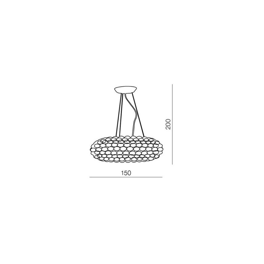 Azzardo AZ0289 - Lestenec na vrvici ACRYLIO 6xT5/40W/230V