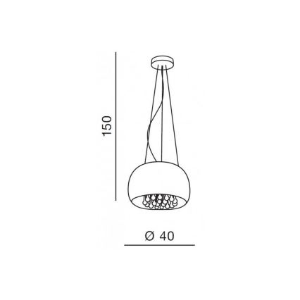 Azzardo AZ0699 - Lestenec na vrvici BURN 5xG9/40W/230V