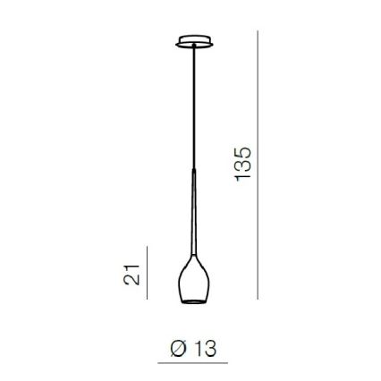 Azzardo AZ1220 - Lestenec na vrvici IZZA 1xE14/40W/230V