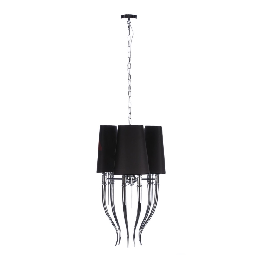 Azzardo AZ1345 - Lestenec na verigi DIABLO 6xE14/11W/230V črna