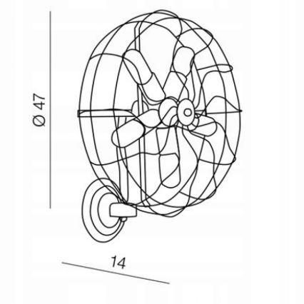 Azzardo AZ1349 - Stenska svetilka FAN 5xE27/60W/230V