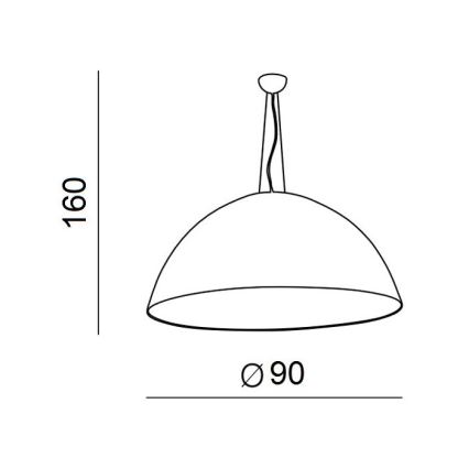 Azzardo AZ1402 - Lestenec na vrvici MAGMA 4xE27/60W/230V