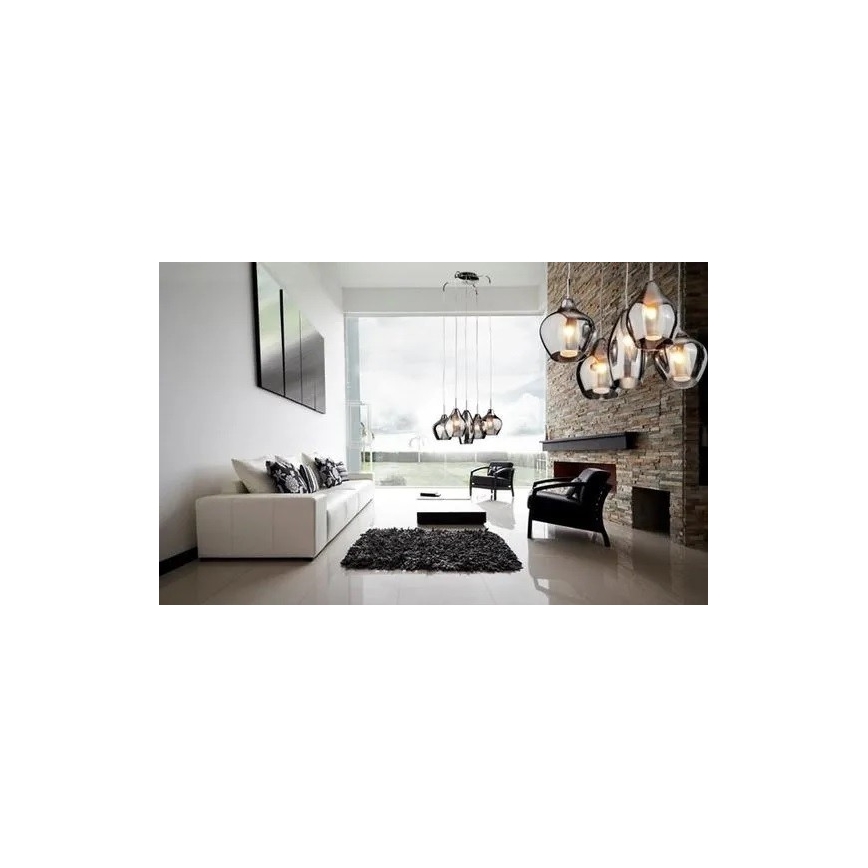 Azzardo AZ2149 - Lestenec na vrvici AMBER MILANO 3xG9/40W/230V