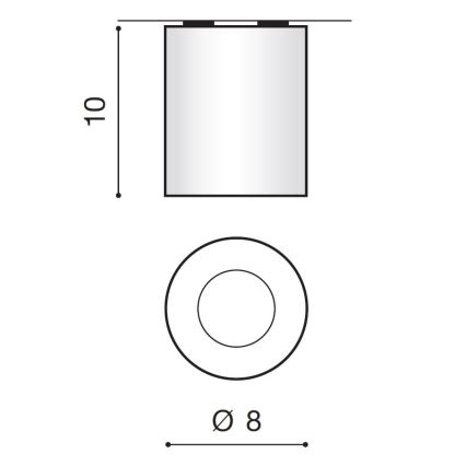 Azzardo AZ2558 - Zunanja stropna svetilka ARO 1xGU10/50W/230V IP54