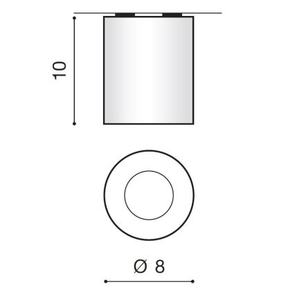 Azzardo AZ2559 - Zunanja stropna svetilka ARO 1xGU10/50W/230V IP54