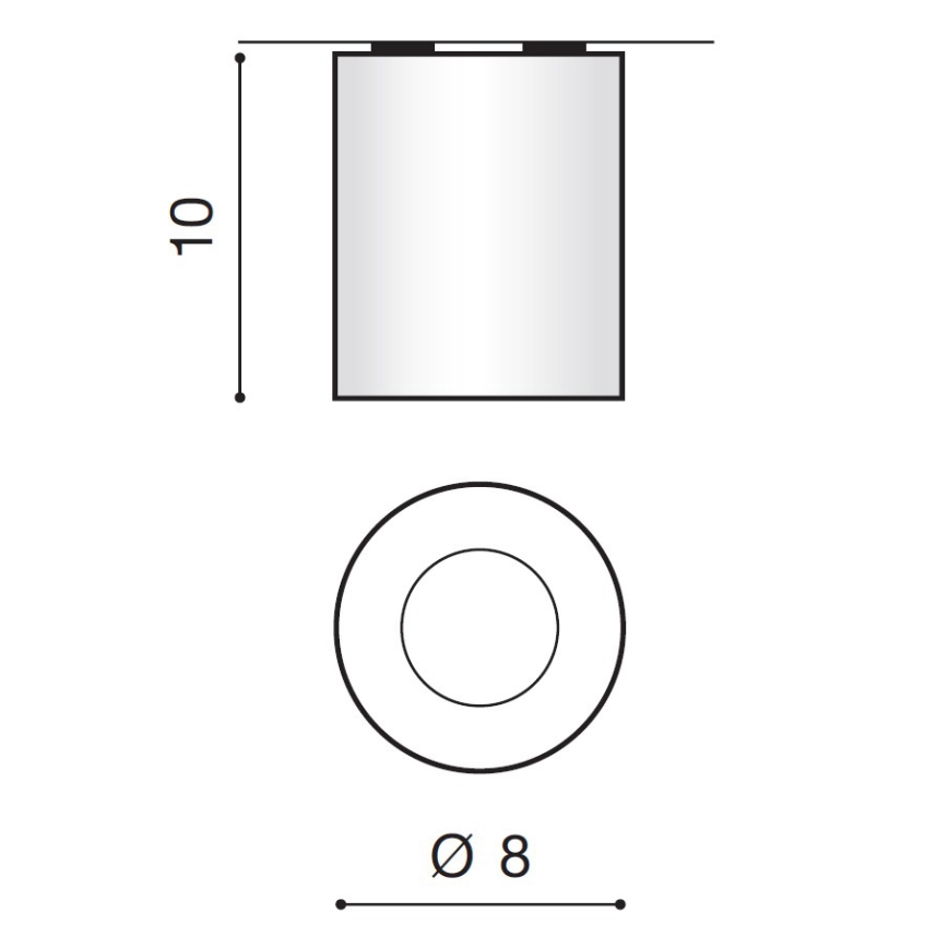 Azzardo AZ2559 - Zunanja stropna svetilka ARO 1xGU10/50W/230V IP54
