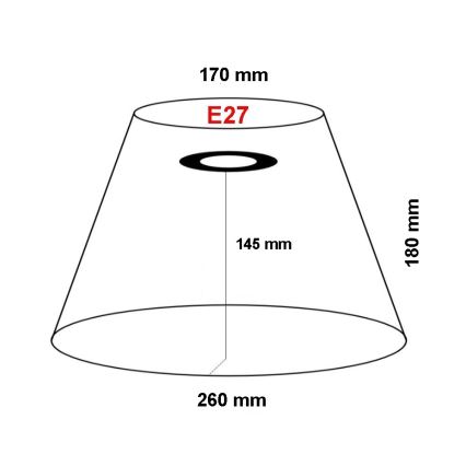 Azzardo AZ2600 - Senčnik SHADE pr. 260 mm črna