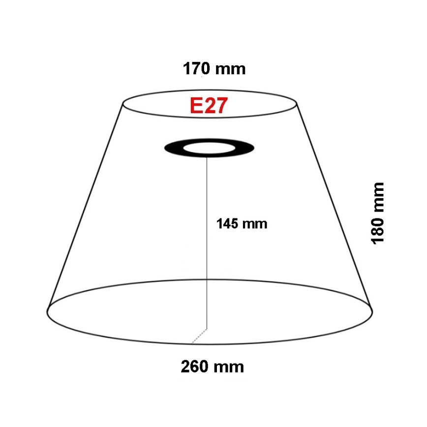 Azzardo AZ2600 - Senčnik SHADE pr. 260 mm črna