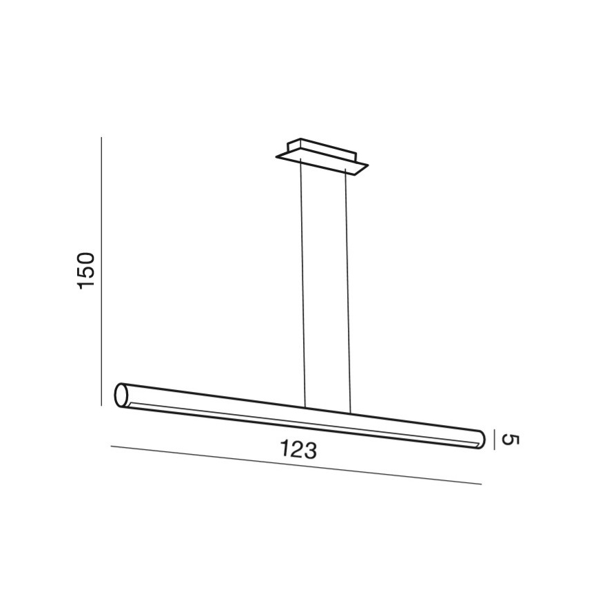Azzardo AZ2701 - LED Lestenec na vrvici ALBERO 1xLED/50W/230V
