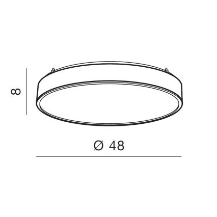 Azzardo AZ2716 - LED Zatemnitvena stropna svetilka COLLODI 1xLED/50W/230V + daljinski upravljalnik