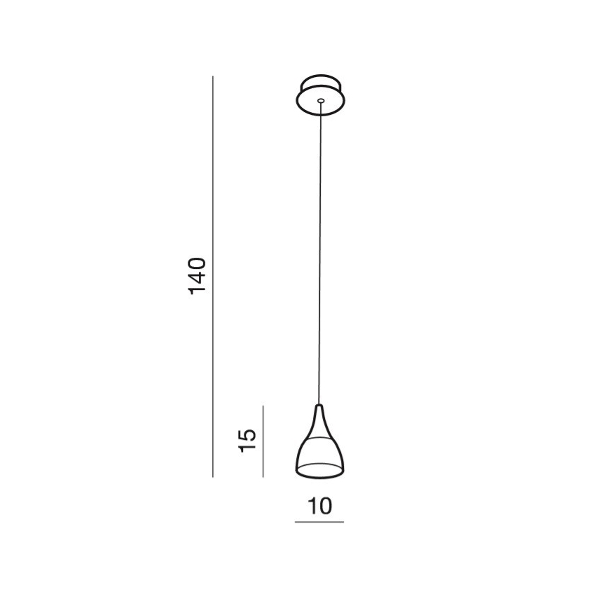 Azzardo AZ2847 - LED Lestenec na vrvici DALMATIA 1xLED/5W/230V