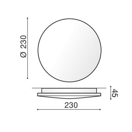 Azzardo AZ2852 - LED Zunanja stropna svetilka ANCONA 1xLED/24W/230V IP54