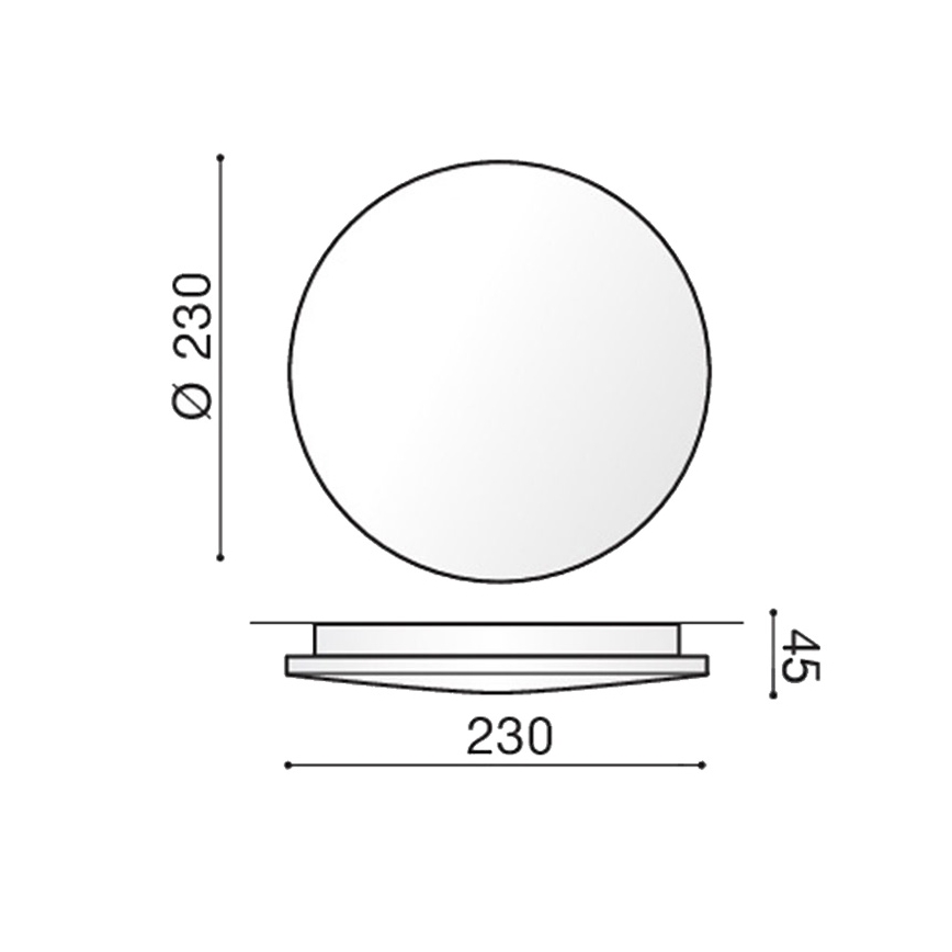 Azzardo AZ2852 - LED Zunanja stropna svetilka ANCONA 1xLED/24W/230V IP54