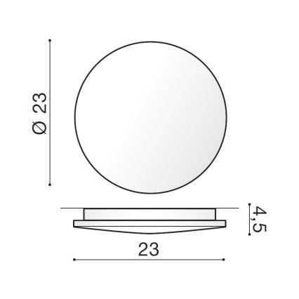 Azzardo AZ2853 - LED Zunanja stropna svetilka ANCONA 1xLED/24W/230V IP54