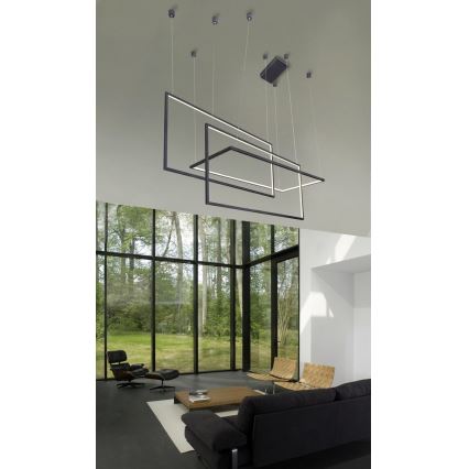 Azzardo AZ2914 - LED Zatemnitveni lestenec na vrvici METRIC 1xLED/135W/230V