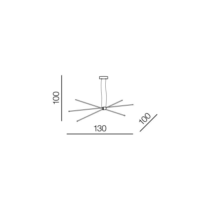 Azzardo AZ3135 - LED Lestenec na vrvici JAX LED/33W/230V