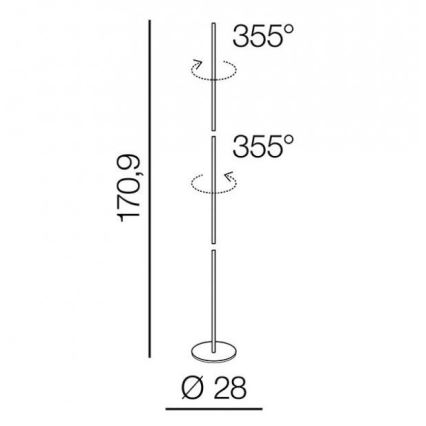 Azzardo AZ3205 - LED Talna svetilka TETA LED/33W/230V