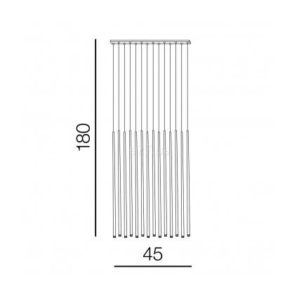 Azzardo AZ3424 - LED Lestenec na vrvici LOUISE 14xLED/3W/230V